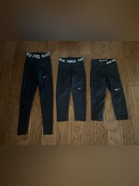 Lot of 3 Nike Pro Dri Fit Leggings Tights Size XS